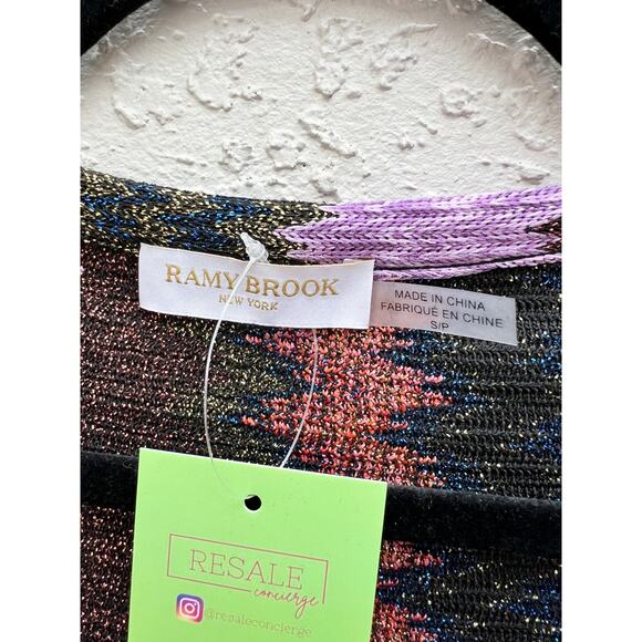 Ramy Brook Metallic Tango Convertible Maxi Dress Soho Knit Purple Women's Small - Picture 8 of 10